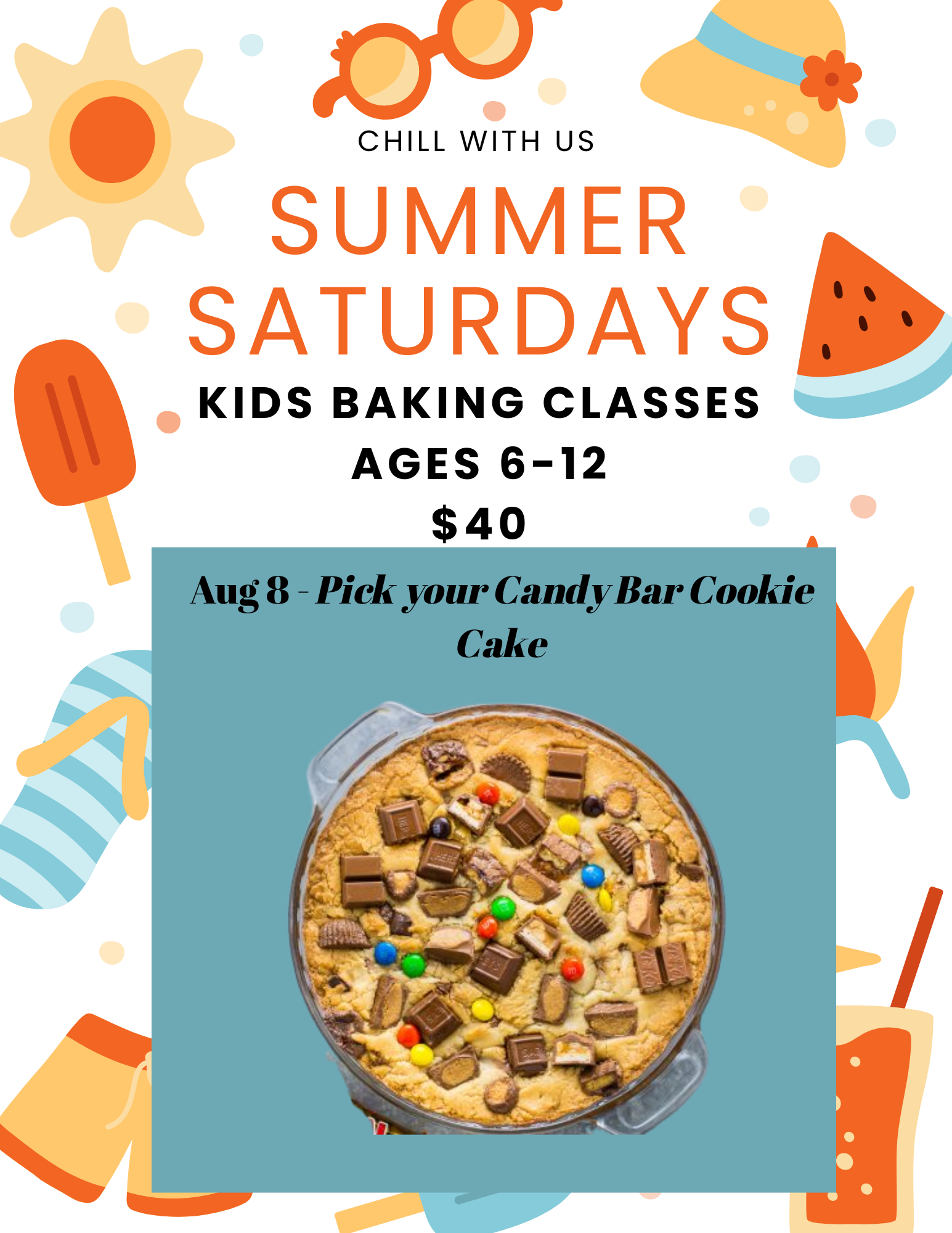 Summer Baking Class - Aug 8 1:00-3:00