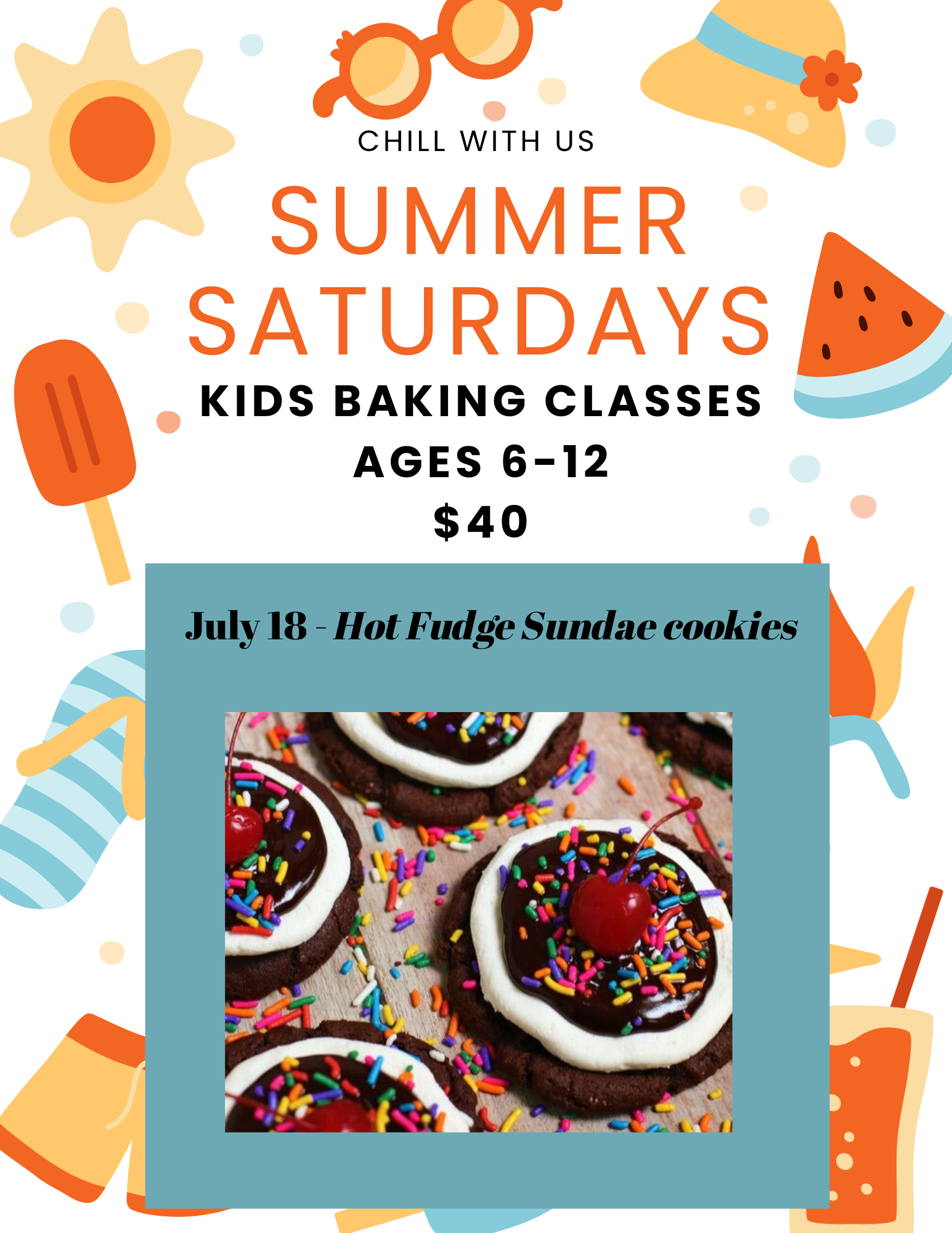 Summer Baking Class - July 18 1:00-3:00
