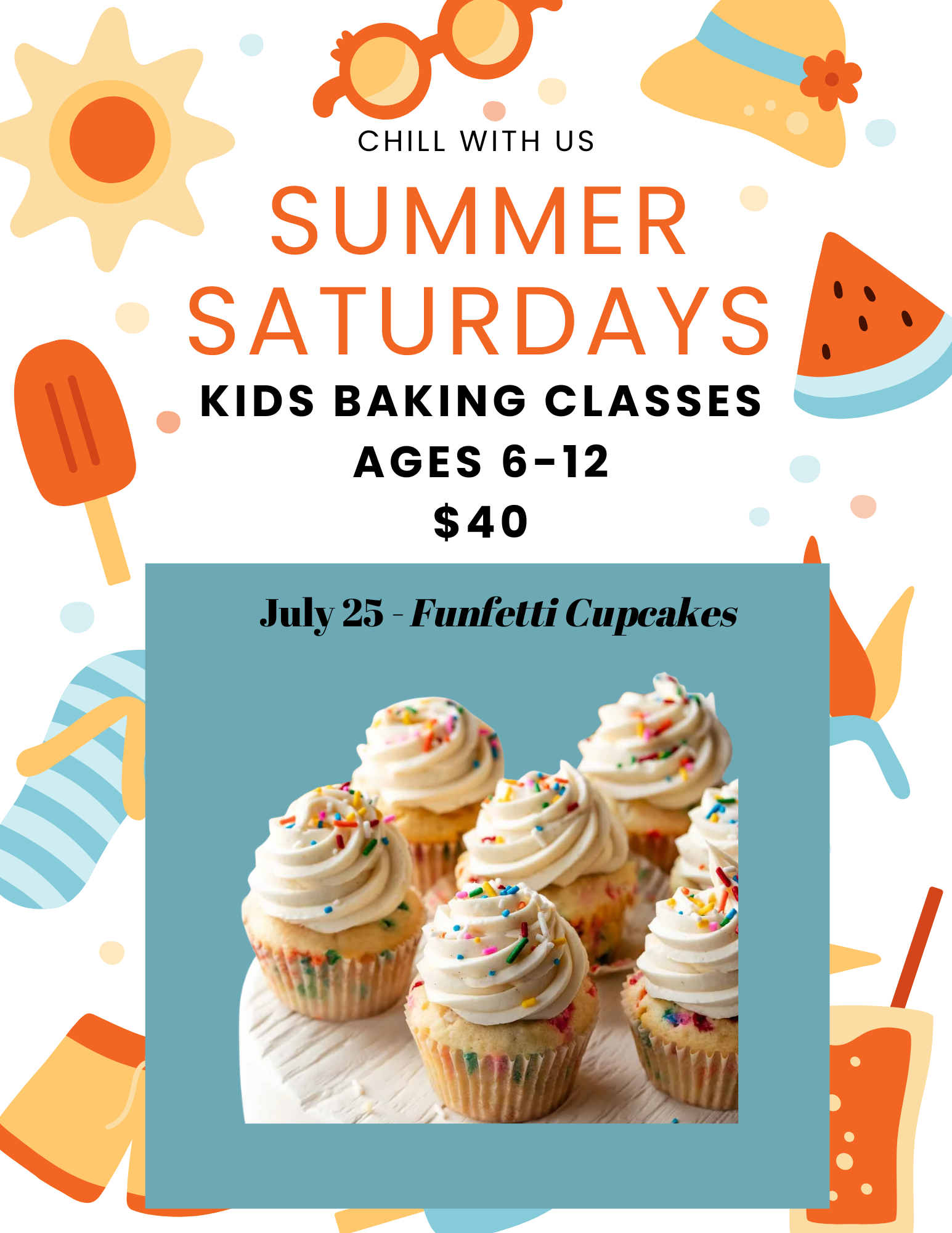 Summer Baking Class - July 25 1:00-3:00