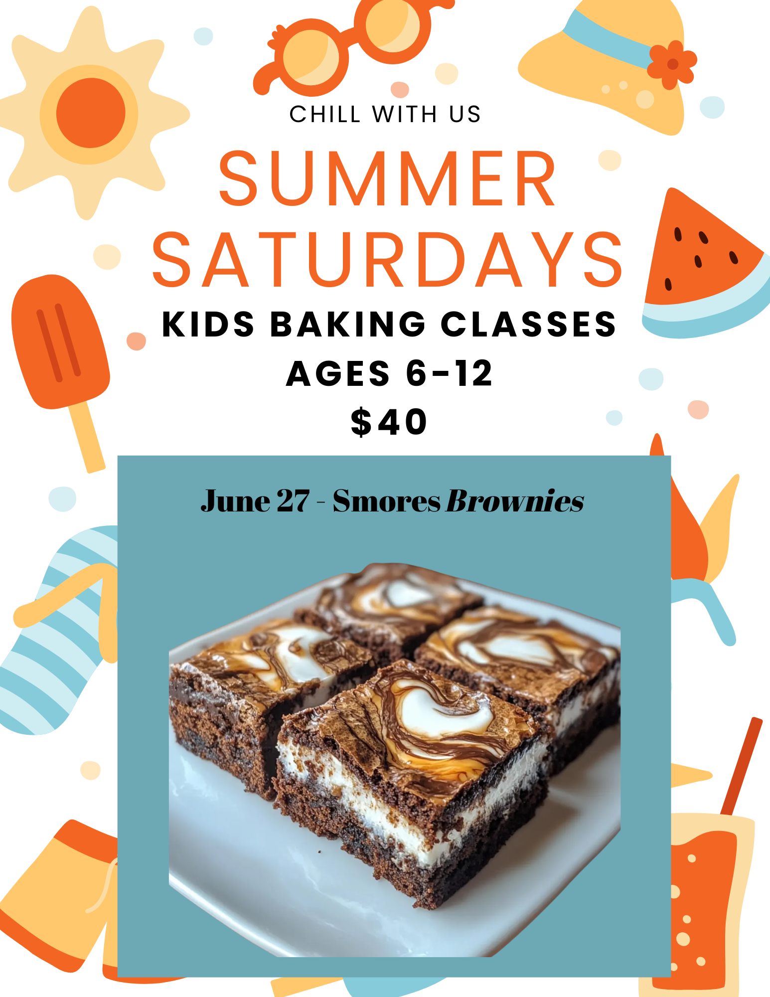 Summer Baking Class - June 27 1:00-300